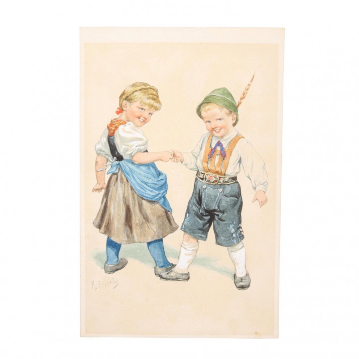 FEIERTAG, KARL (1874-1944), "Tanzendes Kinderpaar", 