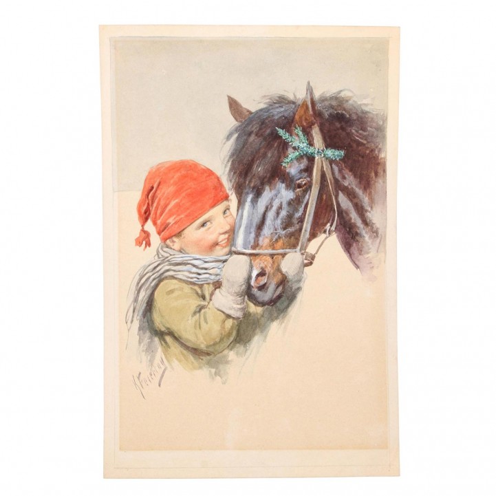 FEIERTAG, KARL (1874-1944), "Kind und Pferd", 