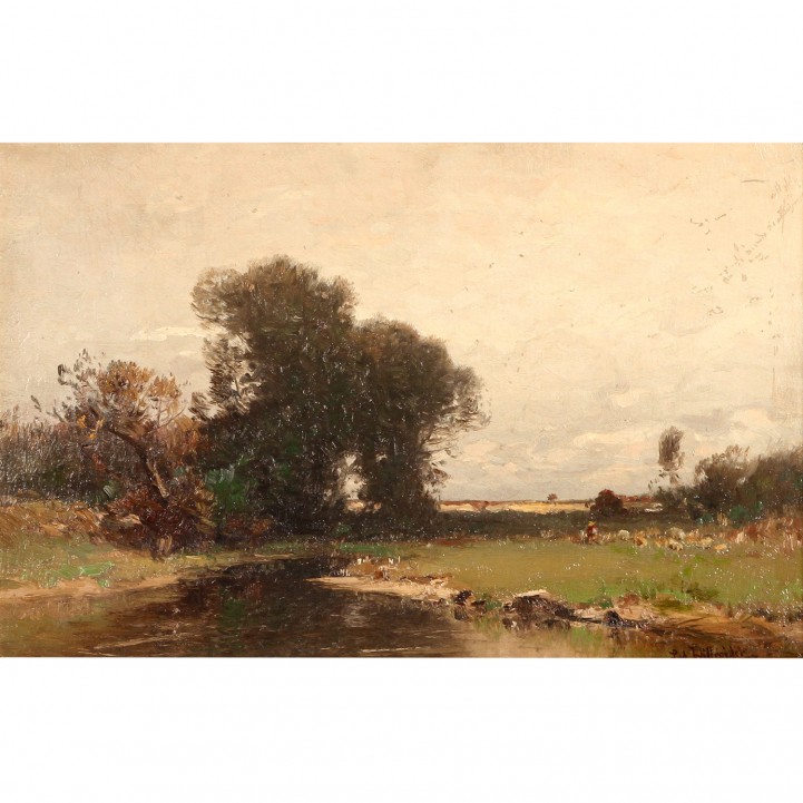 WILLROIDER, LUDWIG  (1845-1910), "Moorlandschaft im Alpenvorland", 