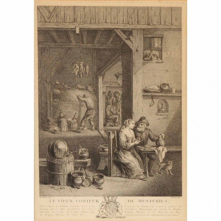 BASAN, PIERRE FRANCOIS (1723-1793), "Le Vieux Conteur de Menteries", 