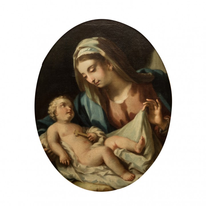 BATONI, Pompeo, ATTR./UMKREIS (P.B.: 1708-1787), "Madonna mit Christuskind", 