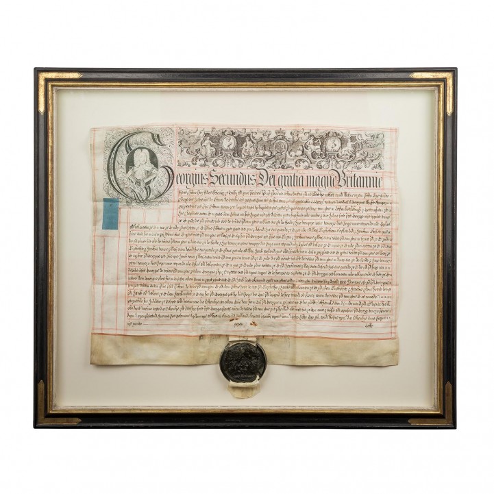 England - Große seltene historische Urkunde des 18. Jahrhunderts 
