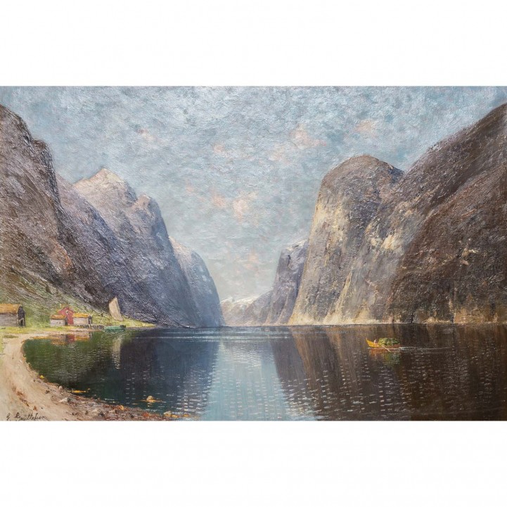 GRÜTTEFIEN-KIEKEBUSCH, ELISABETH (1871-?), "Naeröfjord" (Naeröyfiord), 
