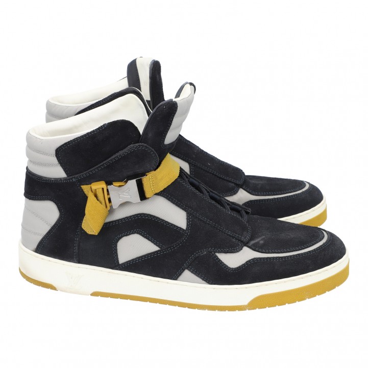 LOUIS VUITTON High Top Suede Sneaker Black