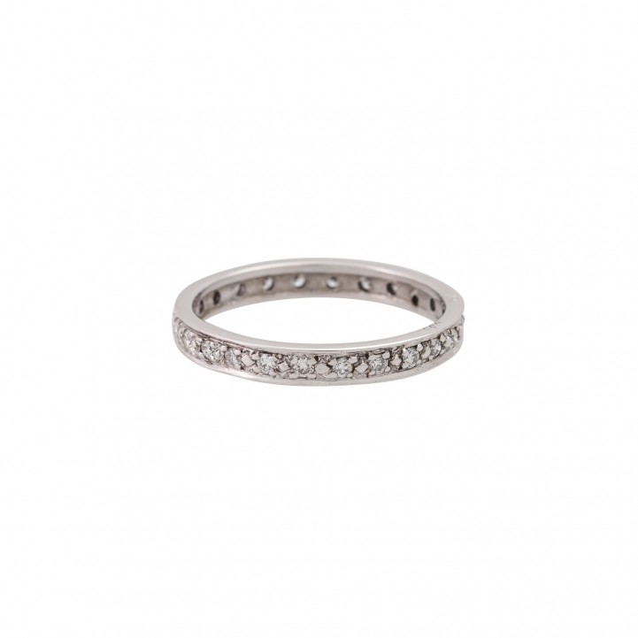 EPPLI | Memo ring, engraved with diamonds, total 0,35ct