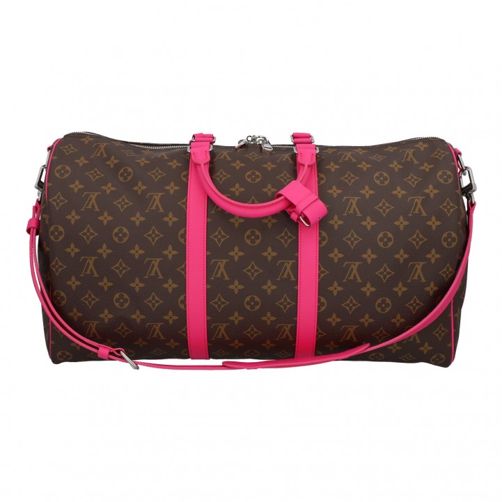 Louis vuitton pink online keepall