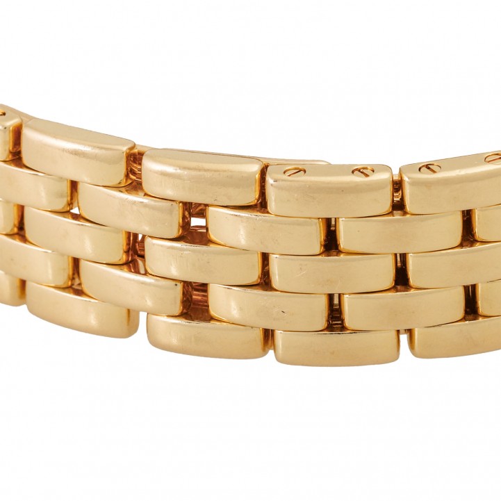 Cartier Trocadero Ladies Yellow Gold and Diamond Quartz Bracelet