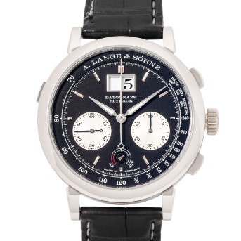 A. LANGE & SÖHNE Datograph 'Auf-Ab Flyback' Ref 405.035 Herrenuhr. Box und Papiere. 