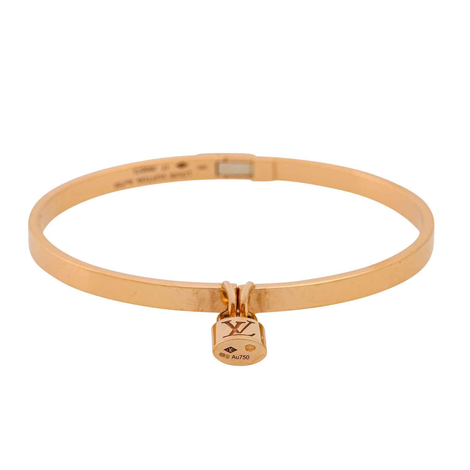 Louis Vuitton LV Monogram Armband Armreif Gold Full Set M Medium wie neu  OVP