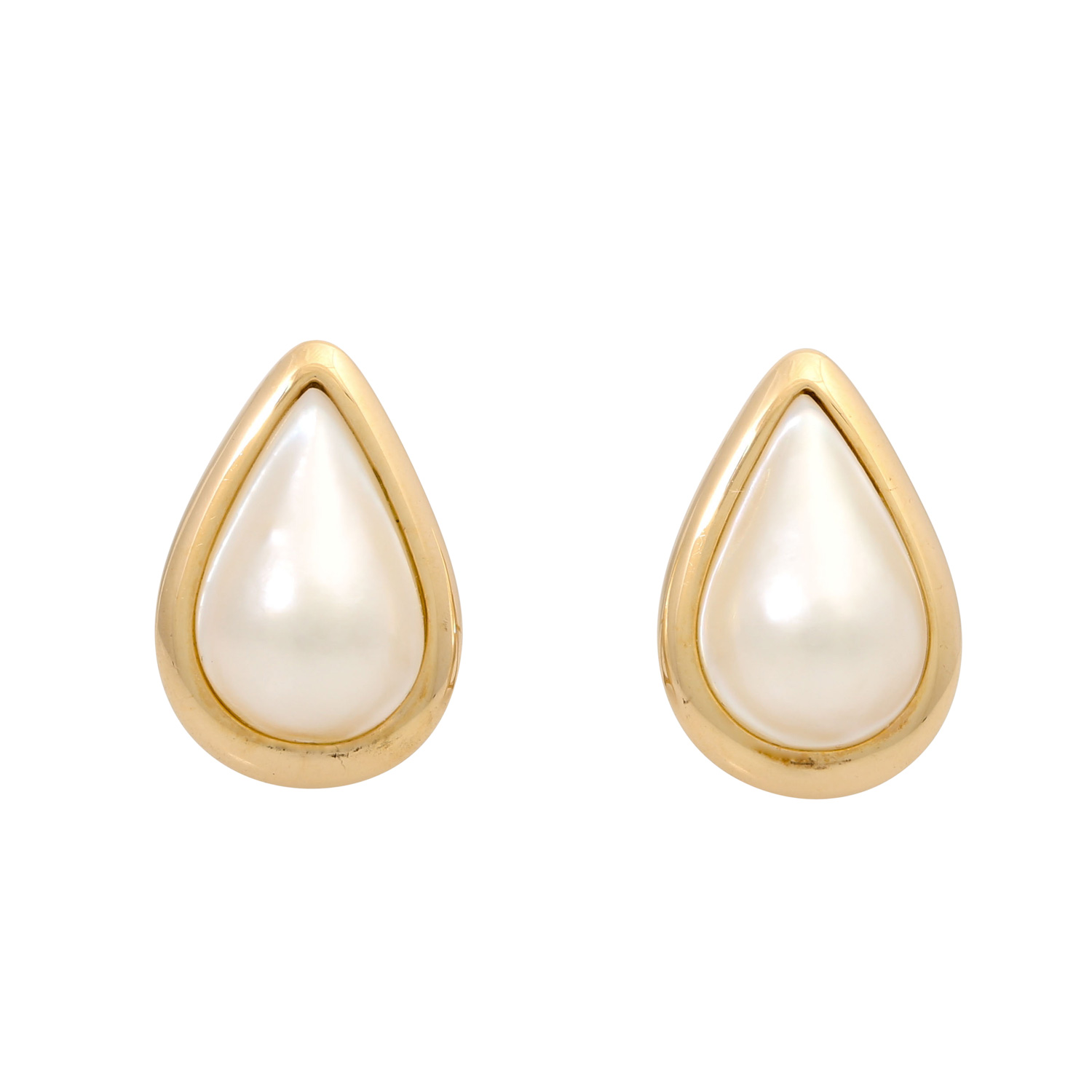 Paar Ohrstecker Mabe-Perlen, Online mit Eppli Shop Clip, 2 