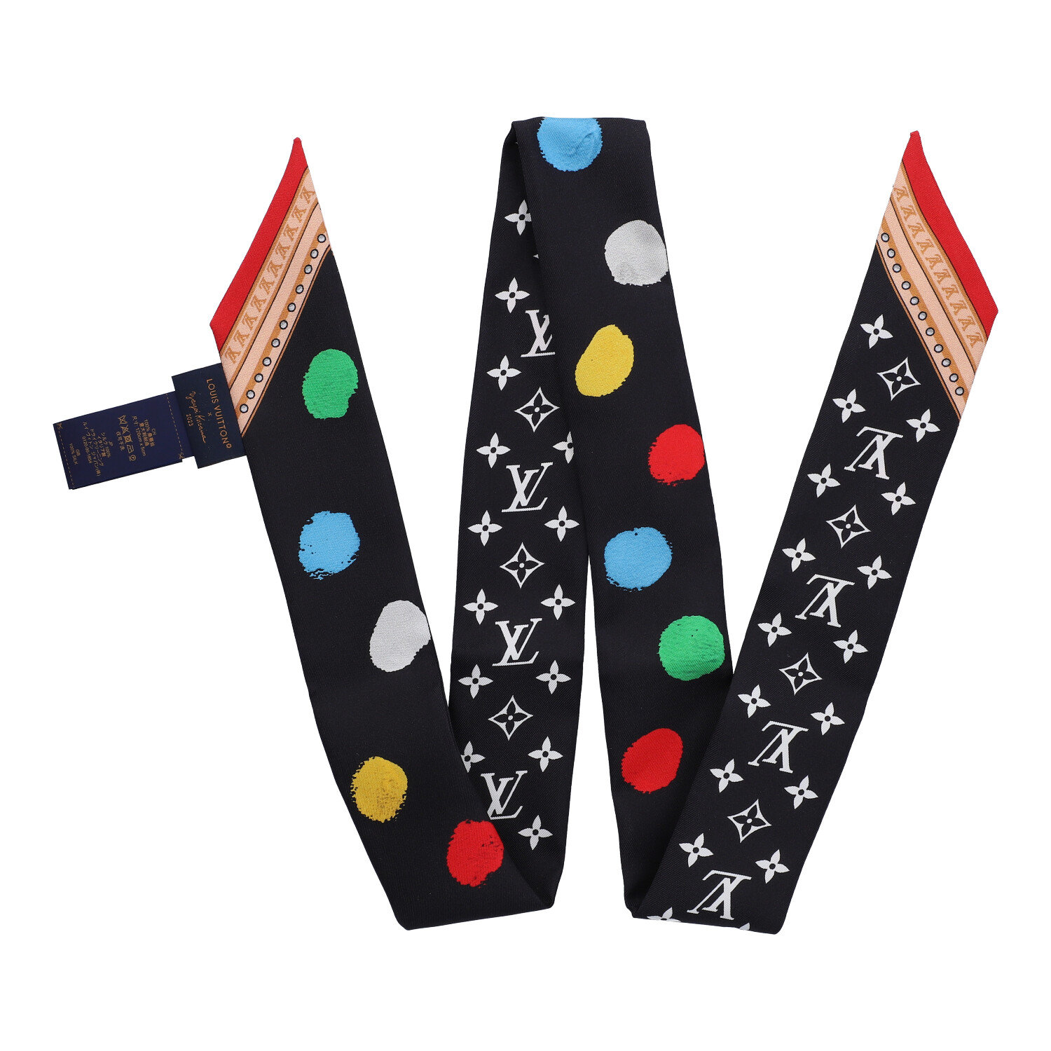 Louis Vuitton x YK Painted Dots BB Silk Bandeau w/ Tags - Black