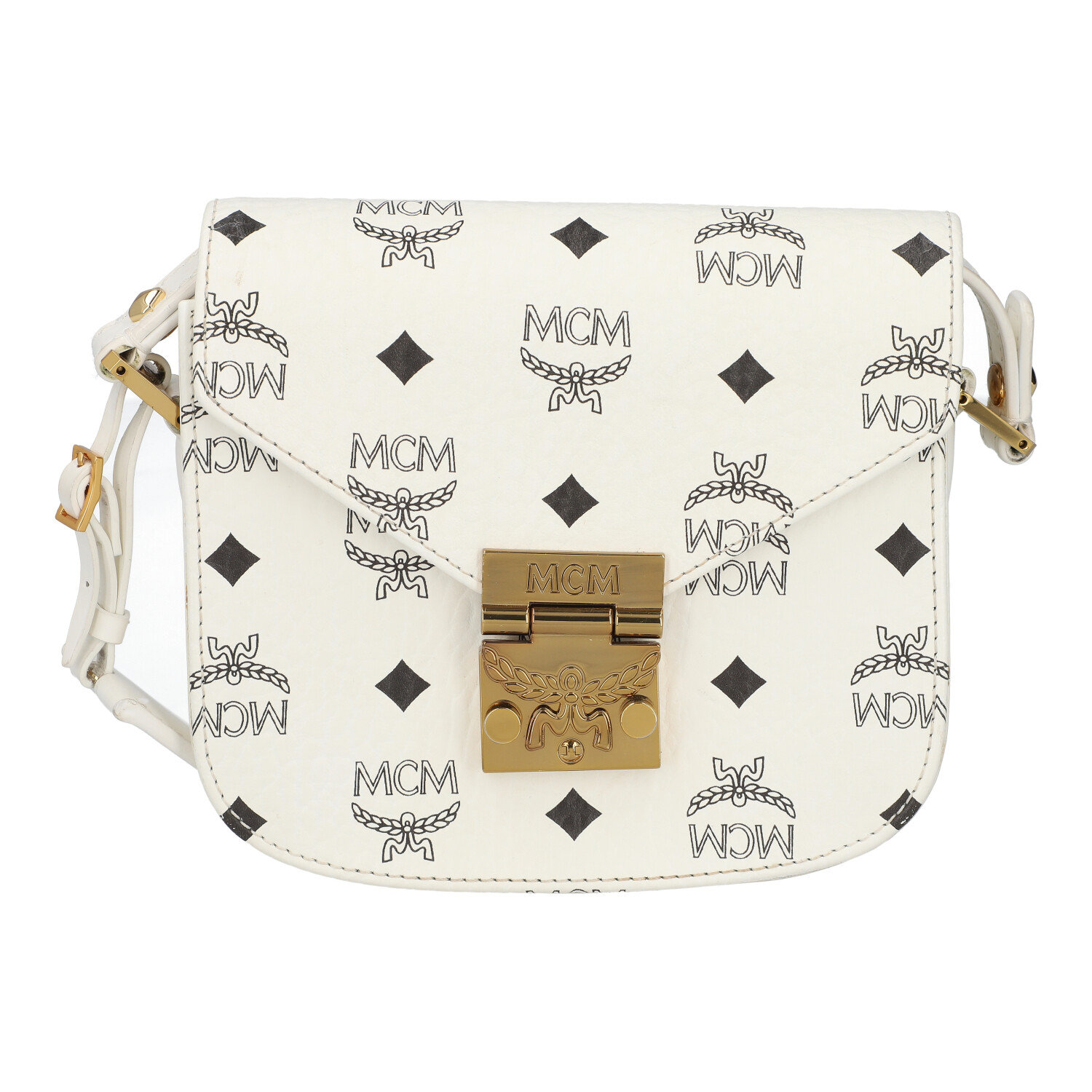 Sold at Auction: MCM Visetos Leather Crossbody Bag
