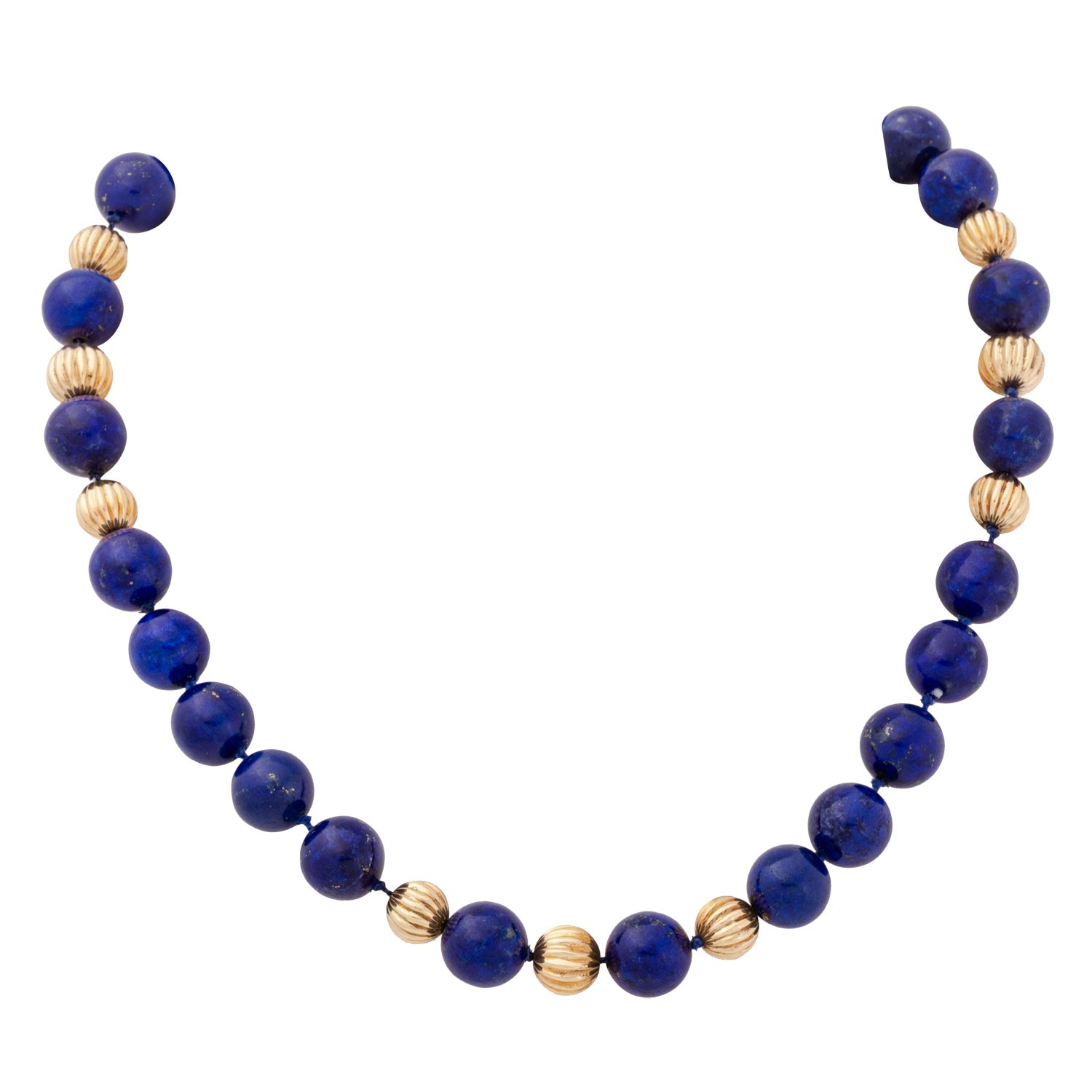 Gold lapis necklace discount