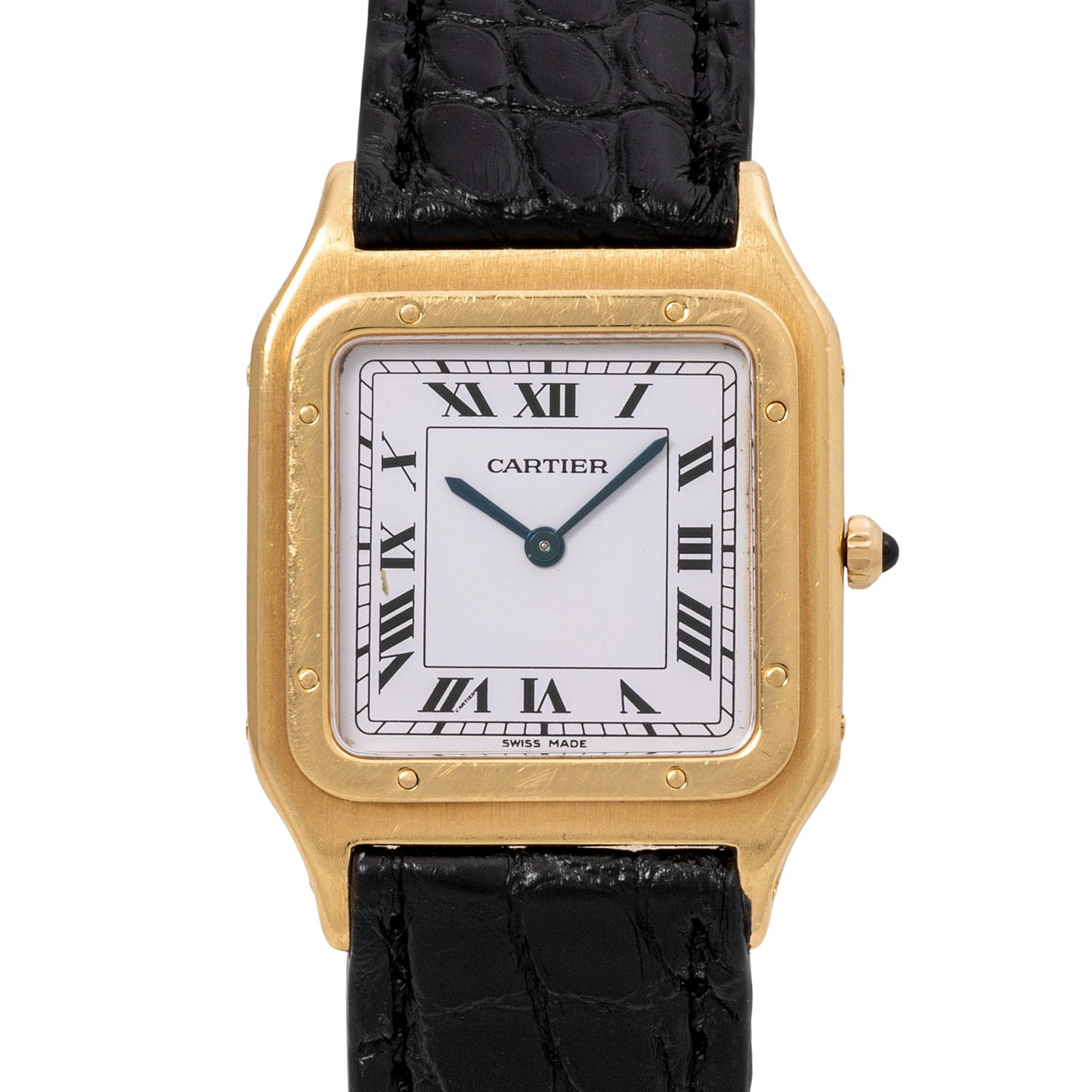 CARTIER Vintage Santos Dumont Extra Plate Ref 96054 Herrenuhr