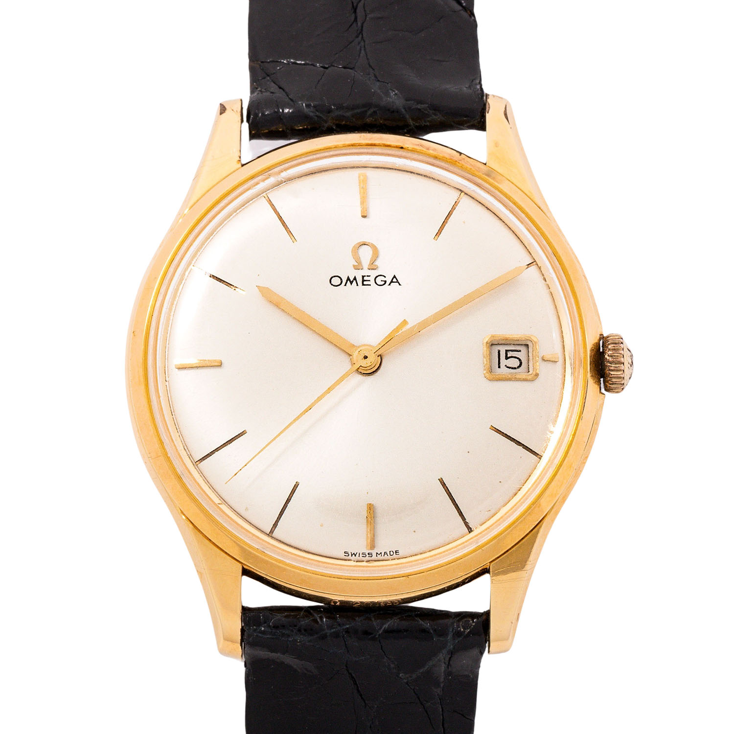 Omega 9ct gold mens watch sale