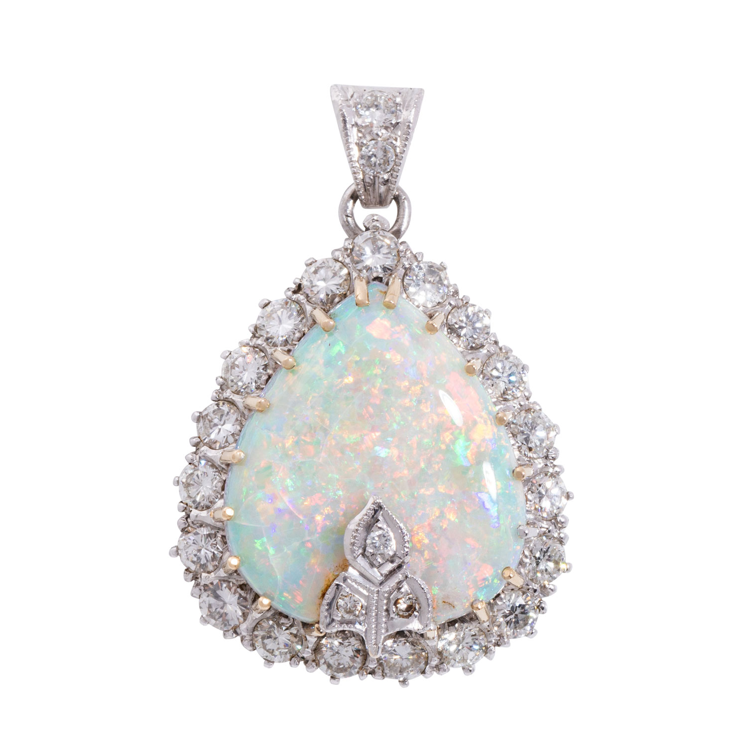 Opal diamond pendant discount