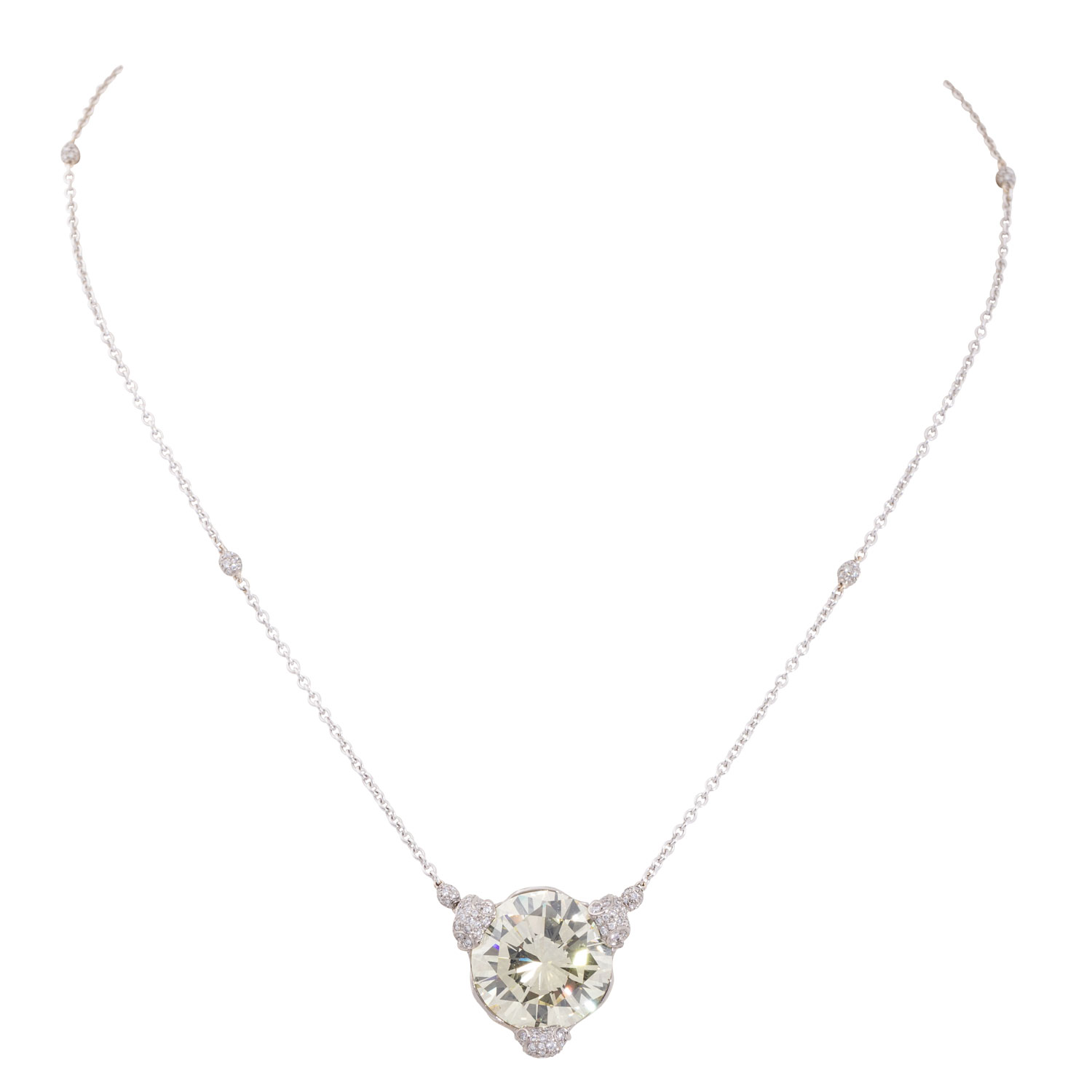 OTTO JAKOB sensationelles Unikatcollier mit Brillant von 12 02 ct