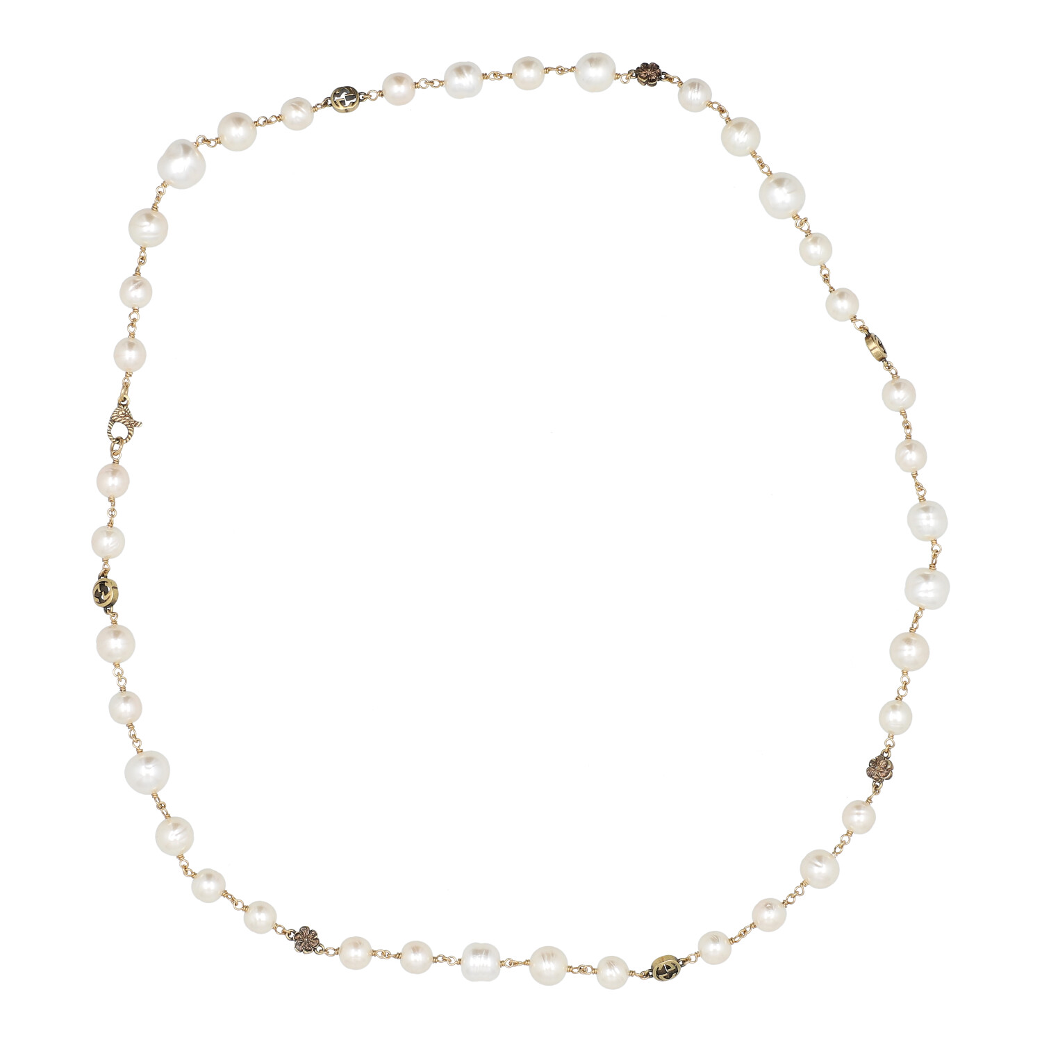 Gucci necklace flower chain discount