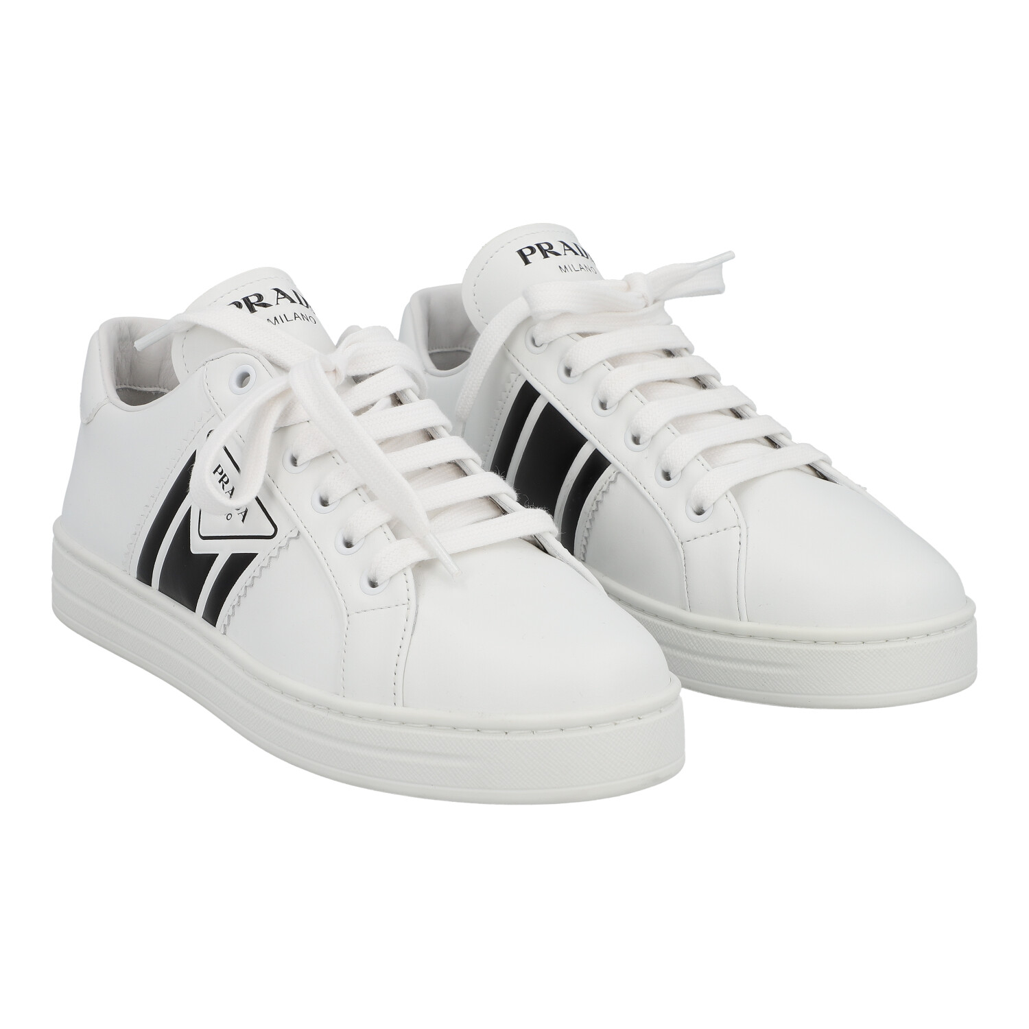 Black and white prada sneakers online