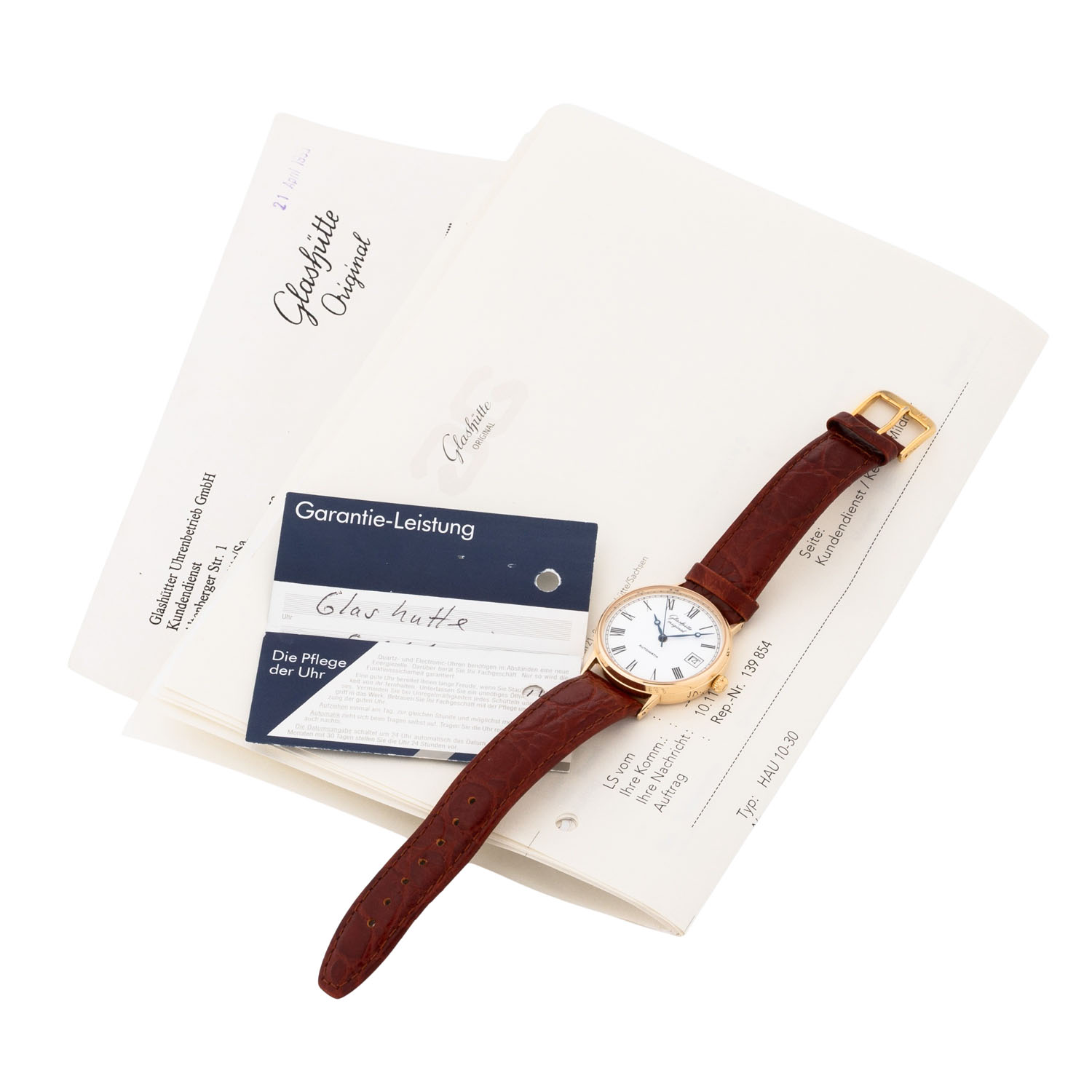 GLASHUTTE ORIGINAL / 文具/BRW GLASHÜTTE ORIGINAL Ref 6111 men's watch from 1995 with papers